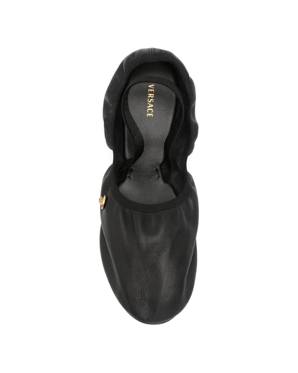 Versace Black Ballet Flats