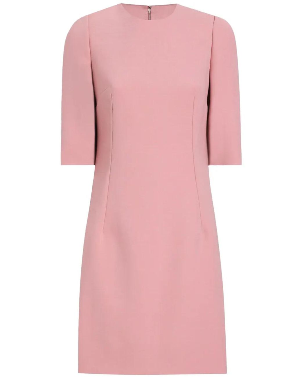 Dolce & Gabbana Pink Dna Wool Mini Dress