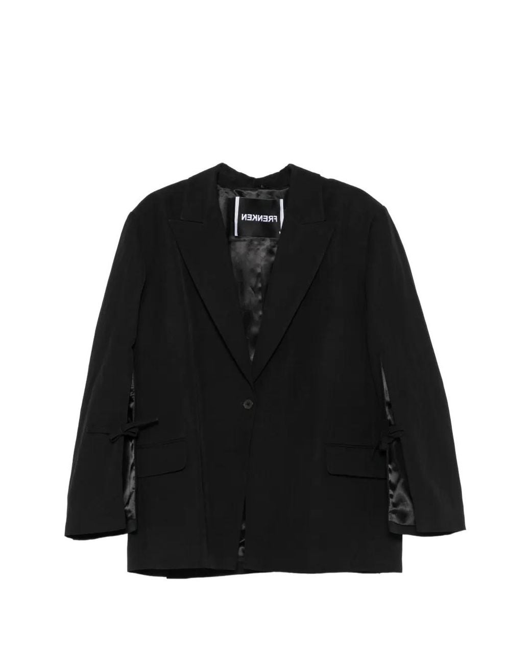 frenken Black Bow-Embellishment Blazer