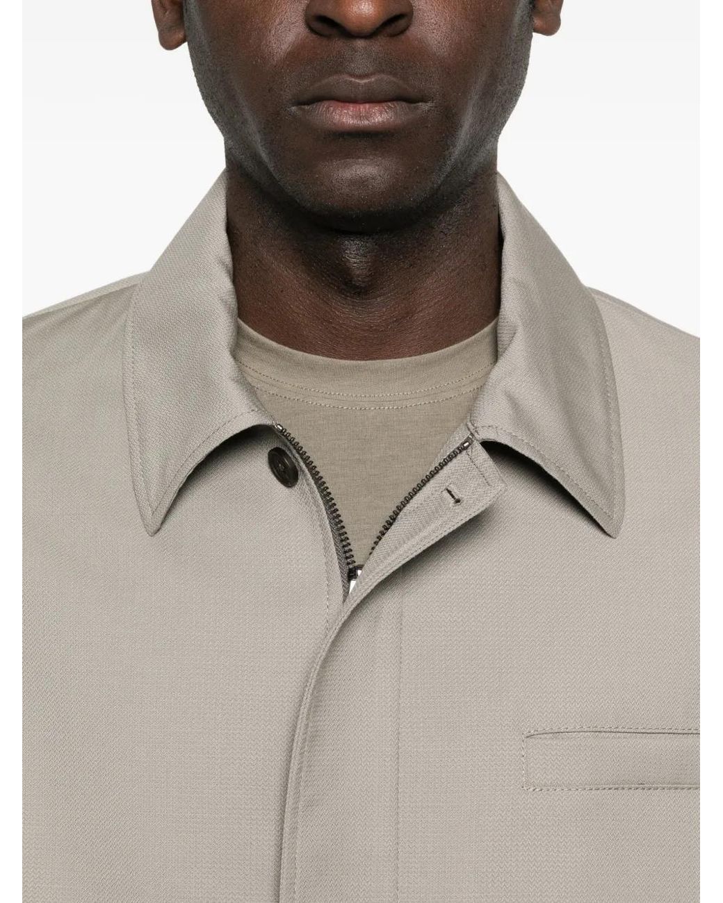 Emporio Armani Gray Wool Jacket for men