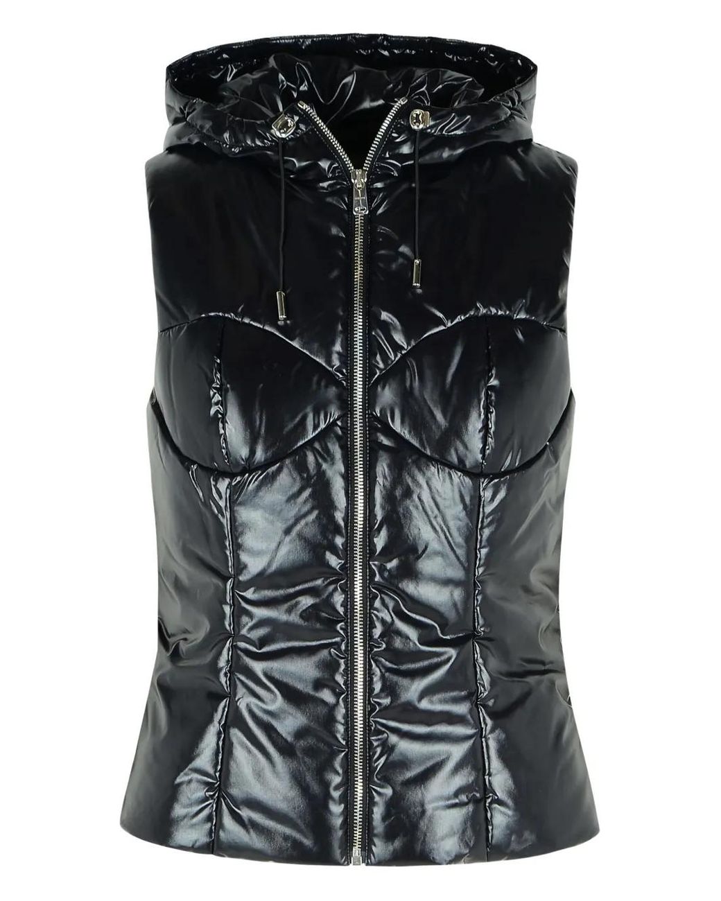 Coperni Top Met Trekkoord Capuchon En Rits in het Black