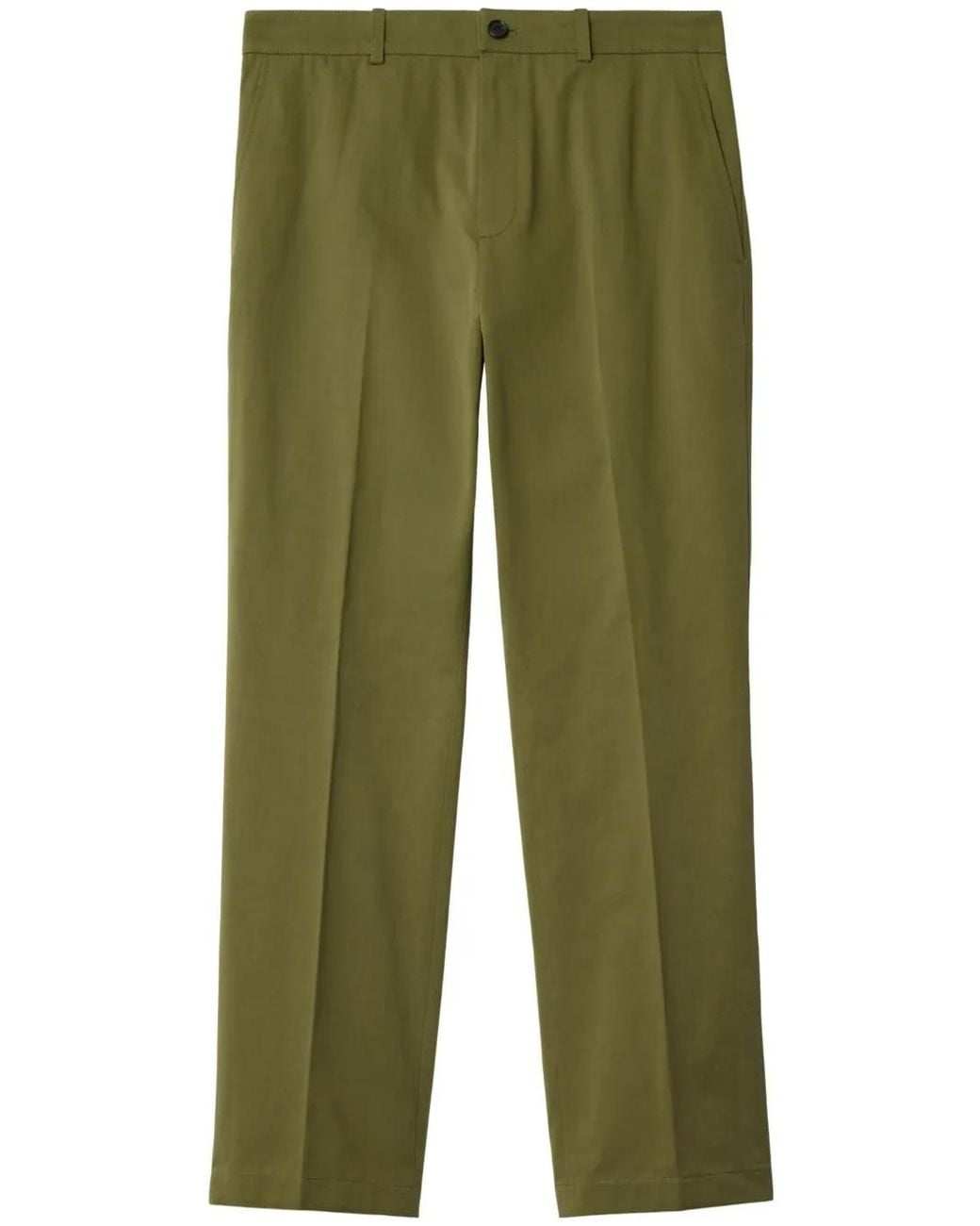Burberry Green Cotton Chinos for men