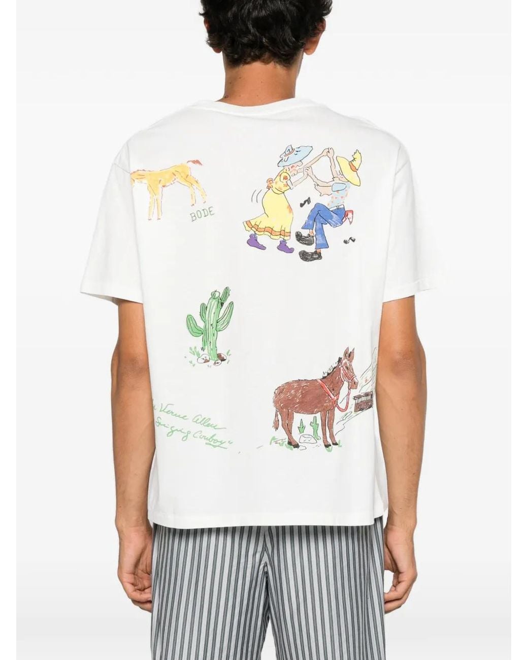 Bode White River City Graphic-Print T-Shirt for men