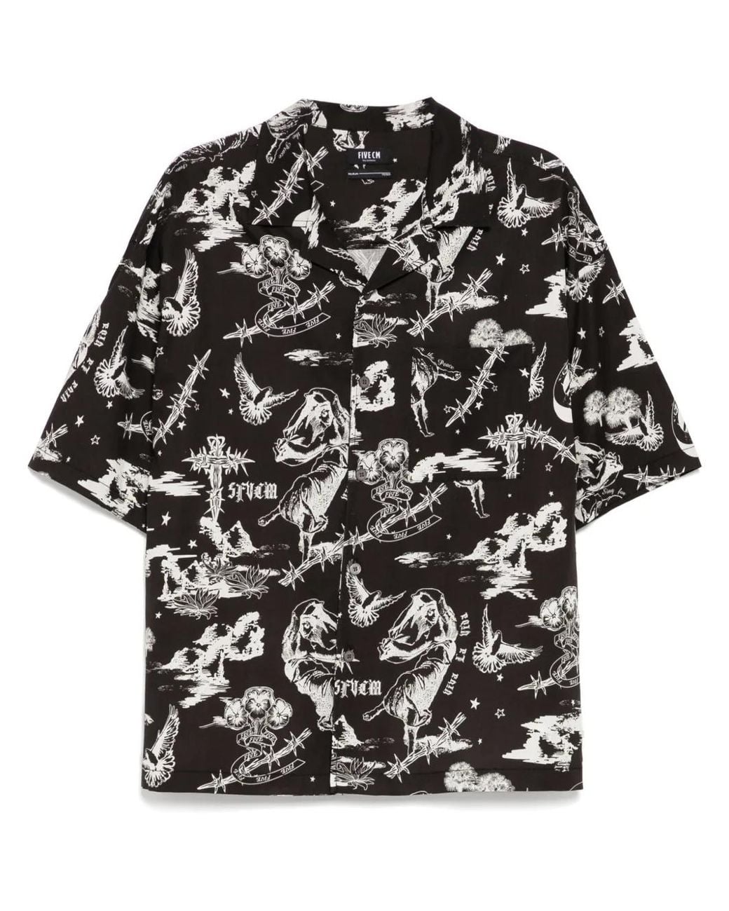 Camisa Con Estampado Gráfico FIVE CM de hombre de color Black