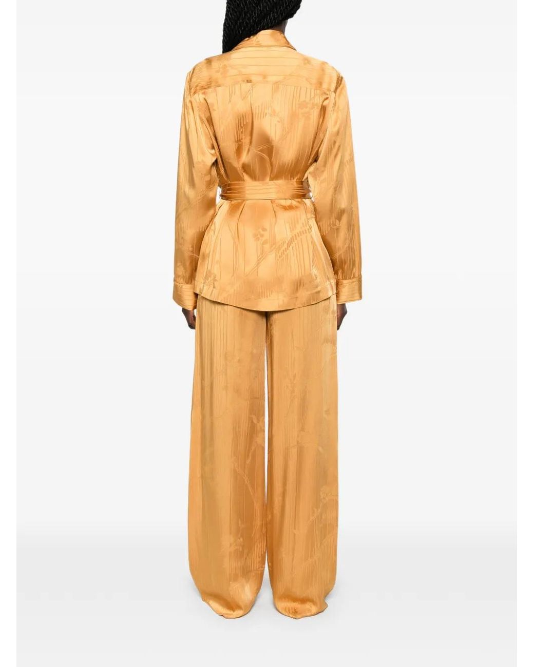 Forte_forte Metallic Belted Jacquard Jacket