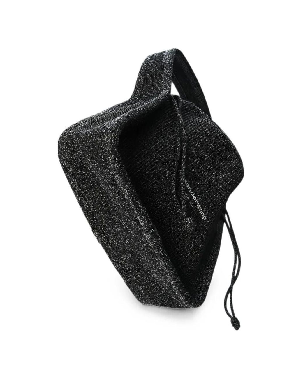 Alexander Wang Black Reflective Knit Ryan Small Bag