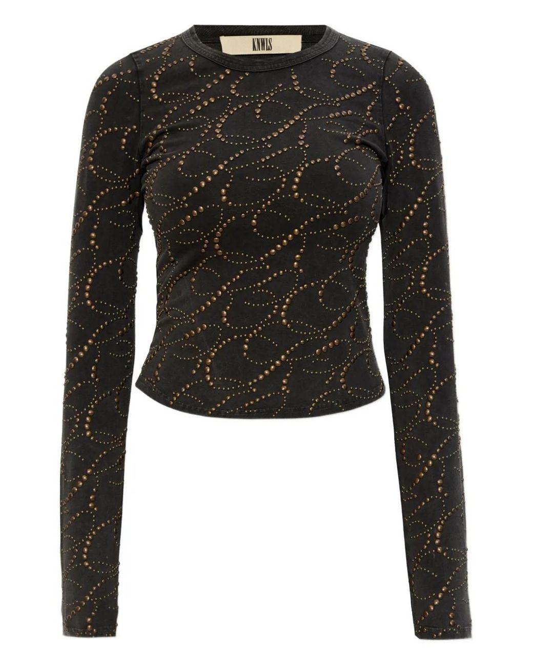 KNWLS Black Cally Studded Top