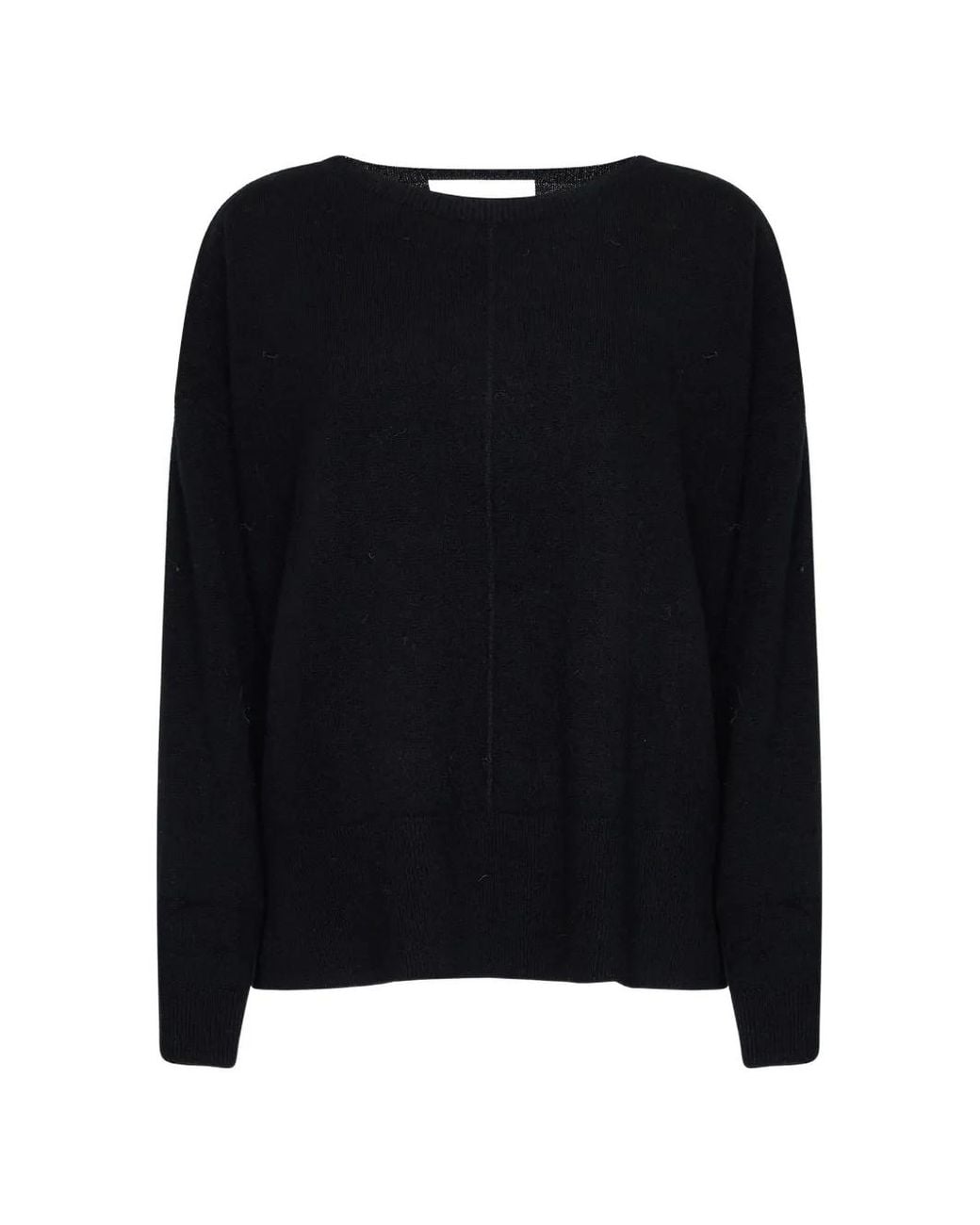 Kaos Black Exposed-Seam Wool Sweater