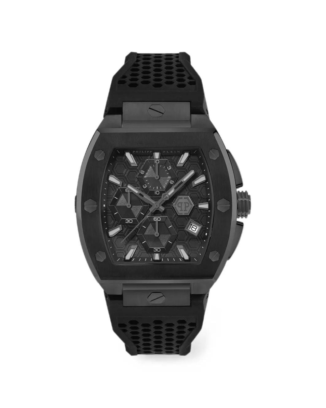 Philipp Plein Black Hexagon Phantom Chrono 44Mm Watch for men