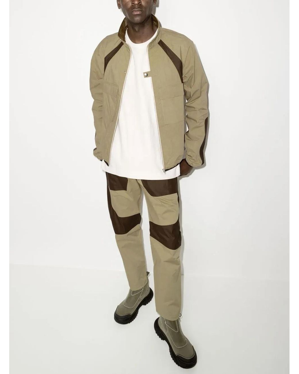 RANRA Natural Panelled Track Jacket for men