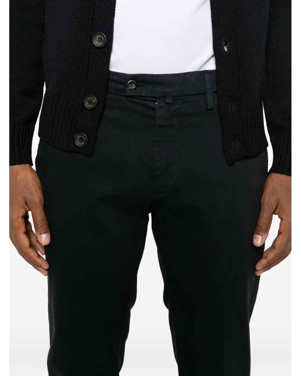 VELA SHOP Black Straight-Leg Tailored Trousers for men