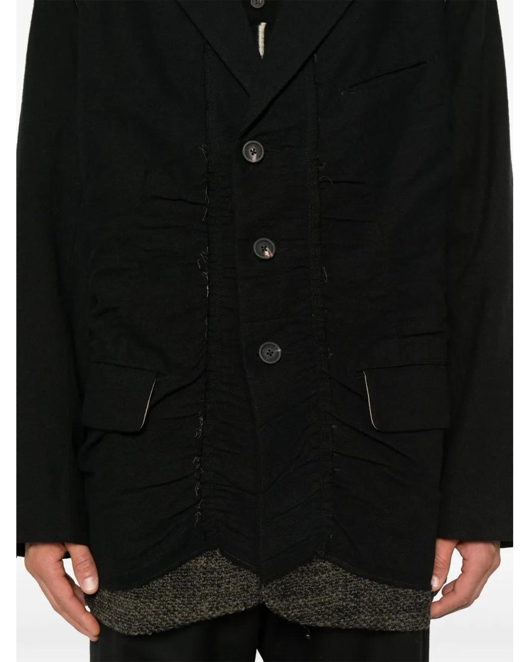 Ziggy Chen Black Twill Blazer for men