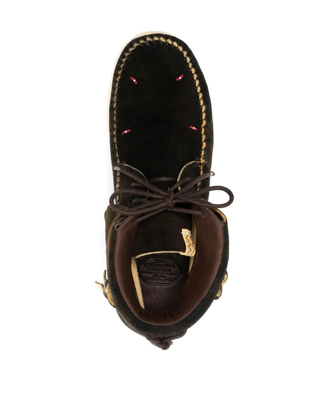 Visvim Black Lace-Up Fringed Derby Shoes for men