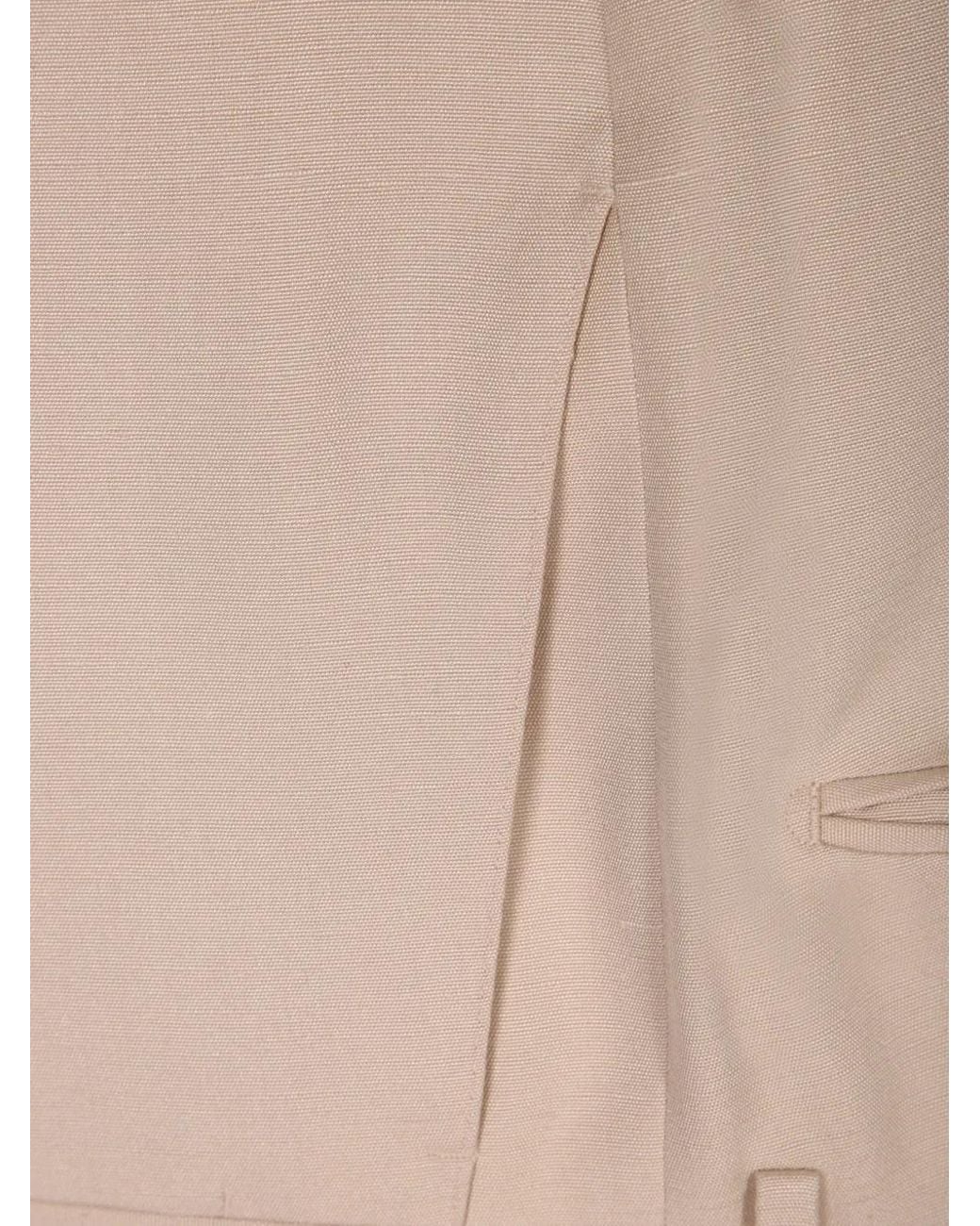 Lardini Natural Satin-Lapel Single-Breasted Suit for men