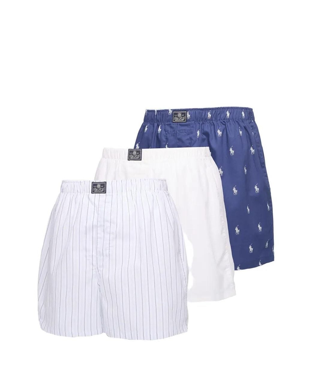 Polo Ralph Lauren Blue Cotton Boxer 3-Pack for men
