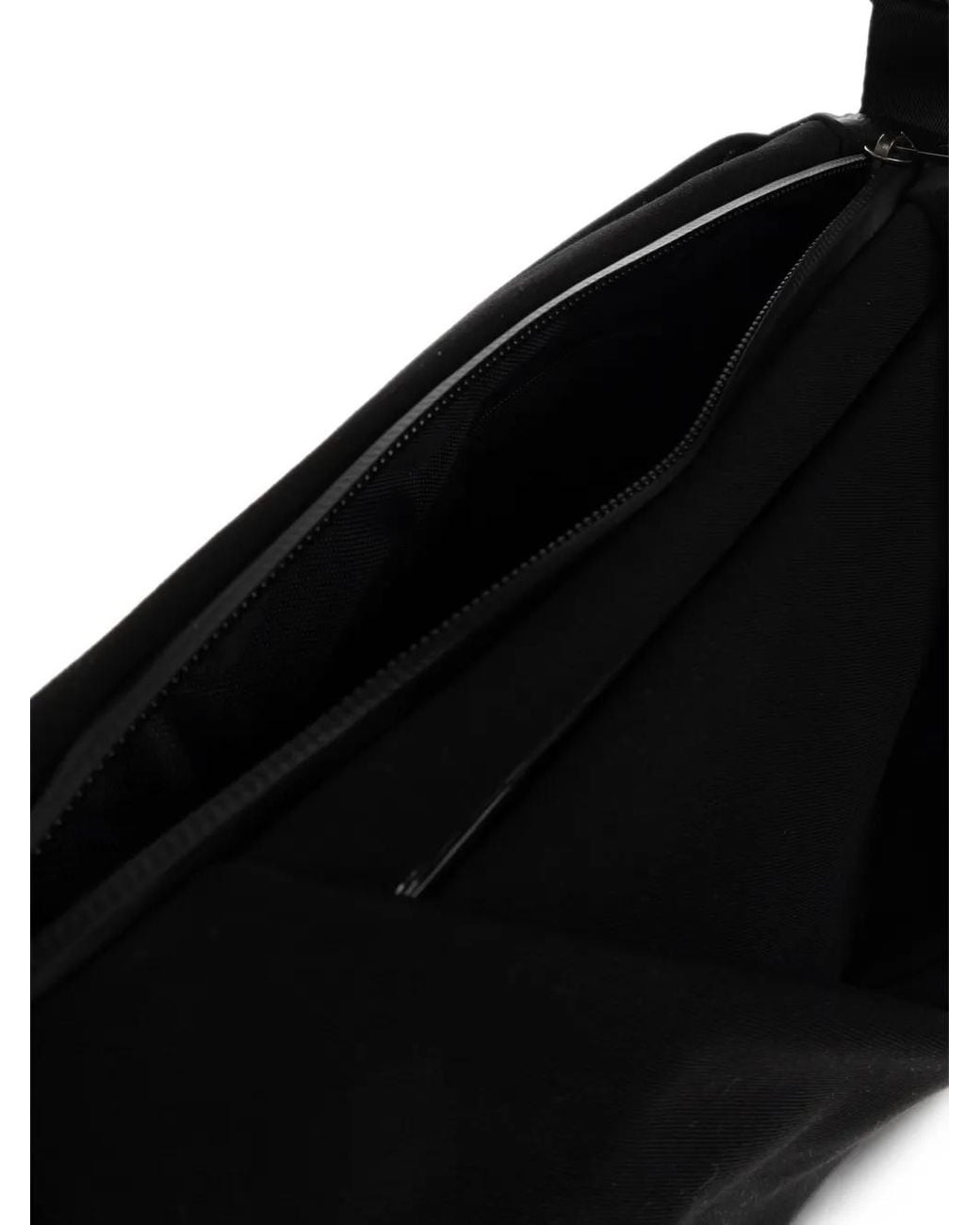 Yohji Yamamoto Black Sac Porté Épaule Gb/Lea/Ny-B Drapé À Empiècements for men