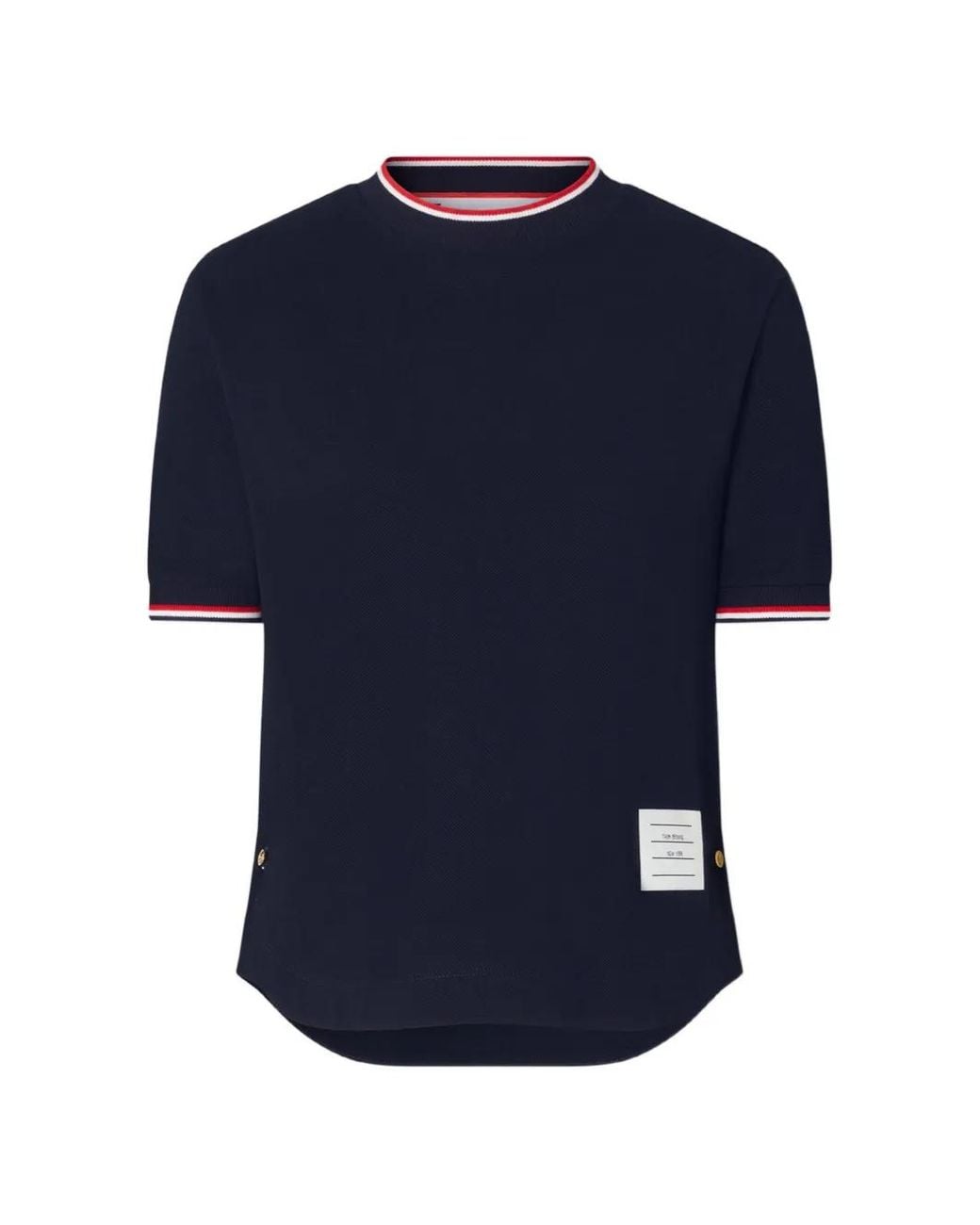 Thom Browne Blue T-Shirt À Manches Courtes