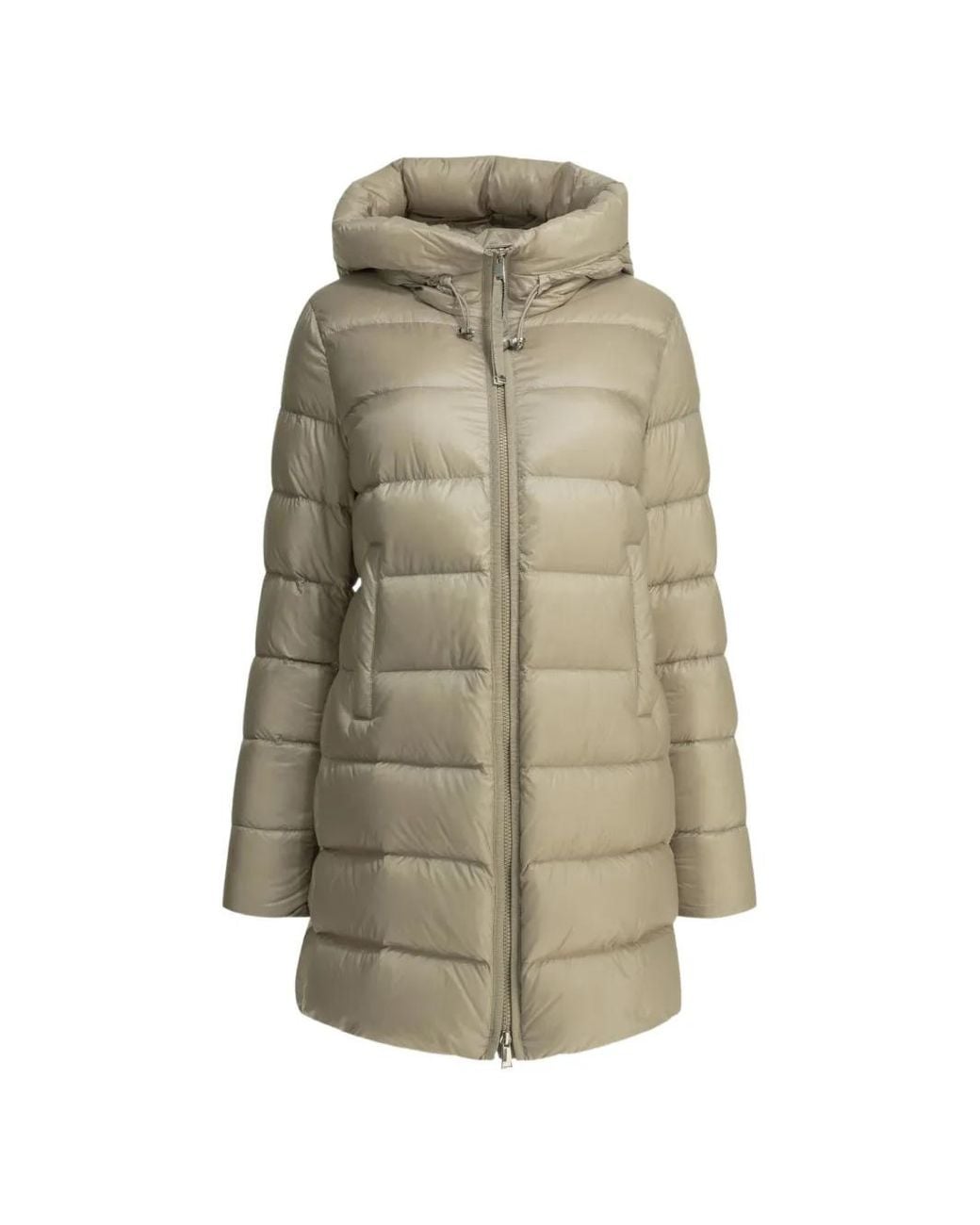 Moncler Natural Suyenne Quilted Hooded Puffer Jacket