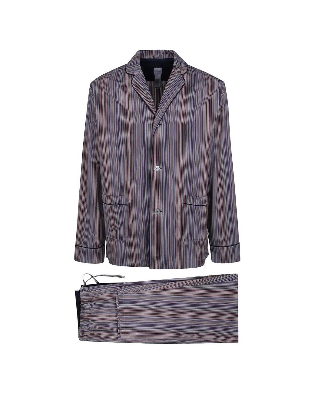 Paul Smith Purple Artist Stripe Pyjamas for men