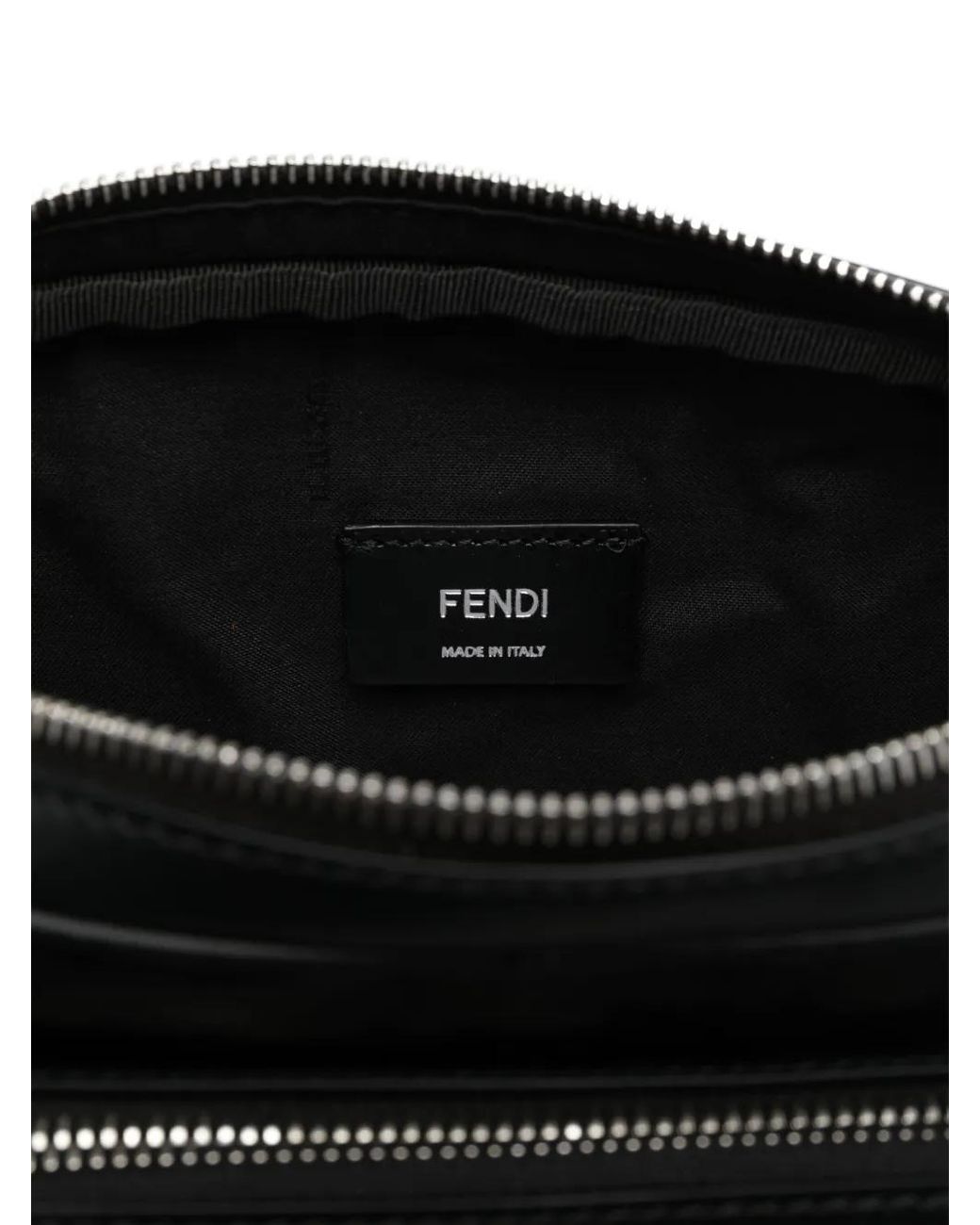 Fendi Black Shadow Diagonal Messenger Bag for men