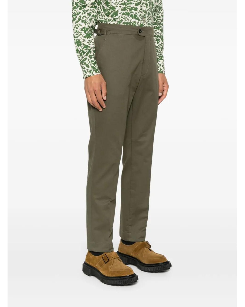 Fursac Green Canvas Trousers for men