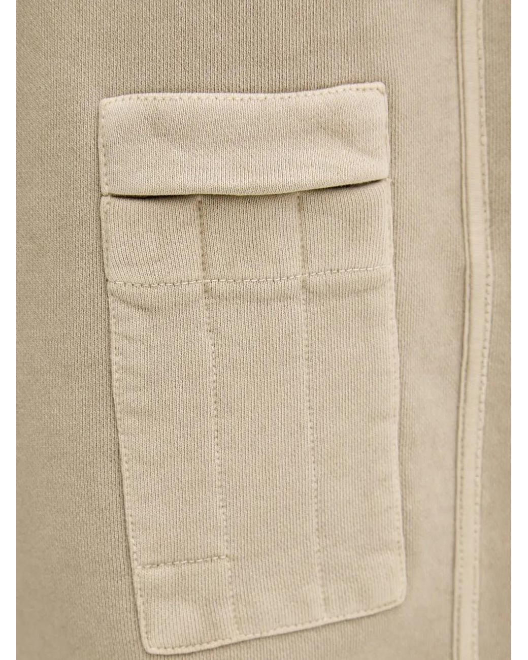 Aeronautica Militare Natural Logo-Patch Drawstring Shorts for men