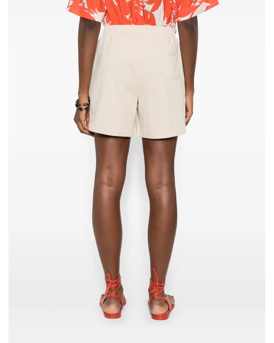 Twinset Natural Elastic-Waistband Shorts