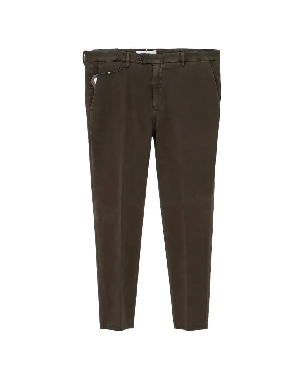Briglia 1949 Gray Naviglio Slim-Fit Tapered Trousers for men