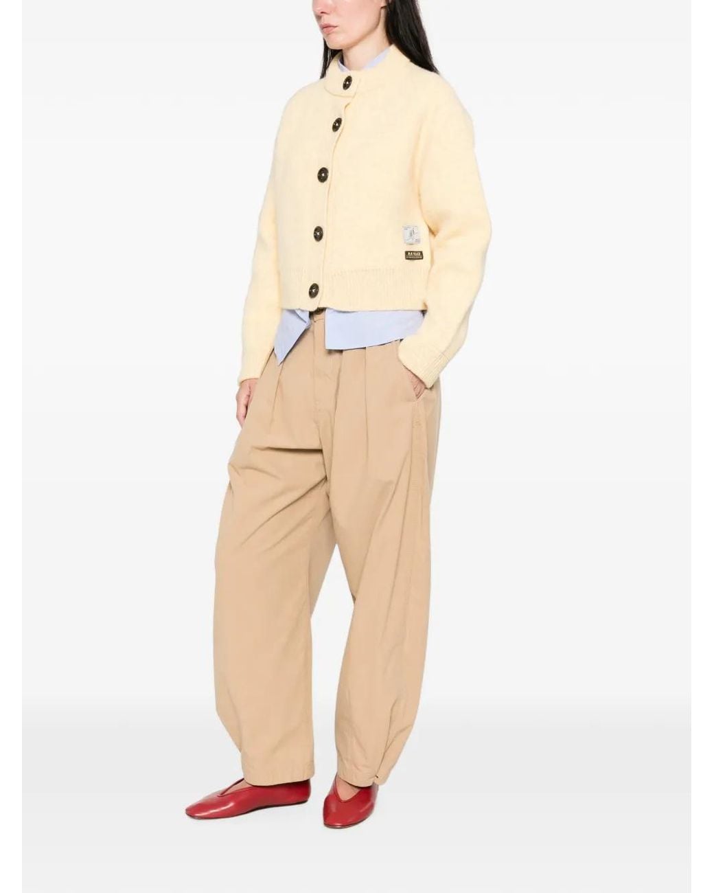 B.B. Wallace Natural Cropped Button-Up Cardigan