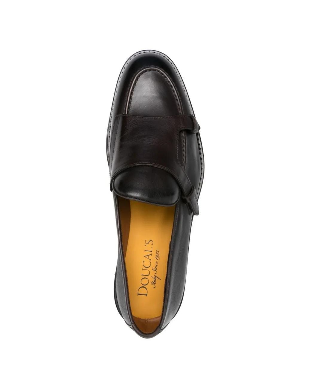 Doucal's Black Leather Loafers for men