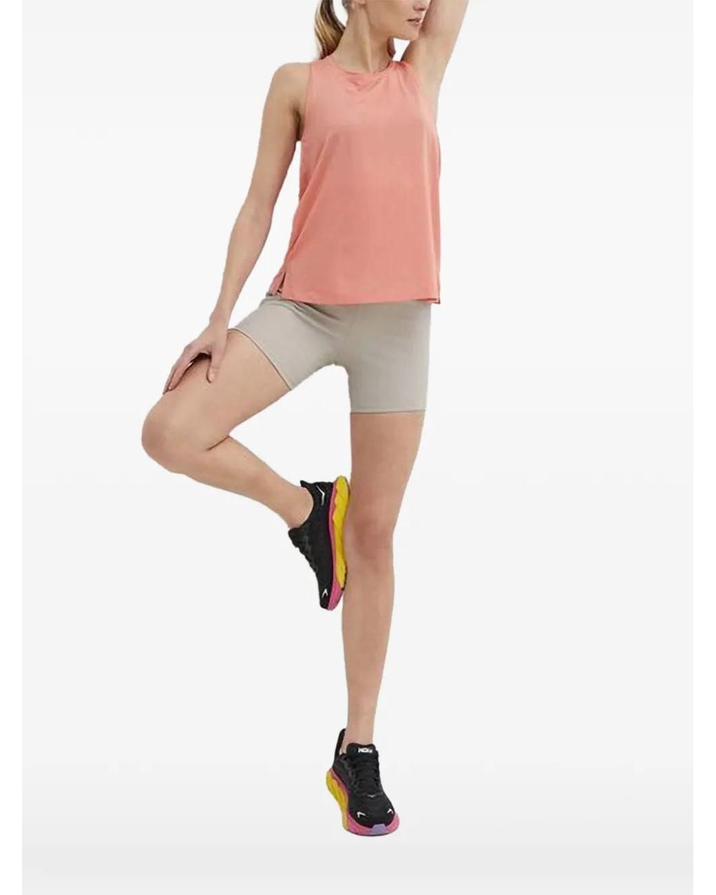 Casall Pink Breeze Racerback Side-Slit Tank Top