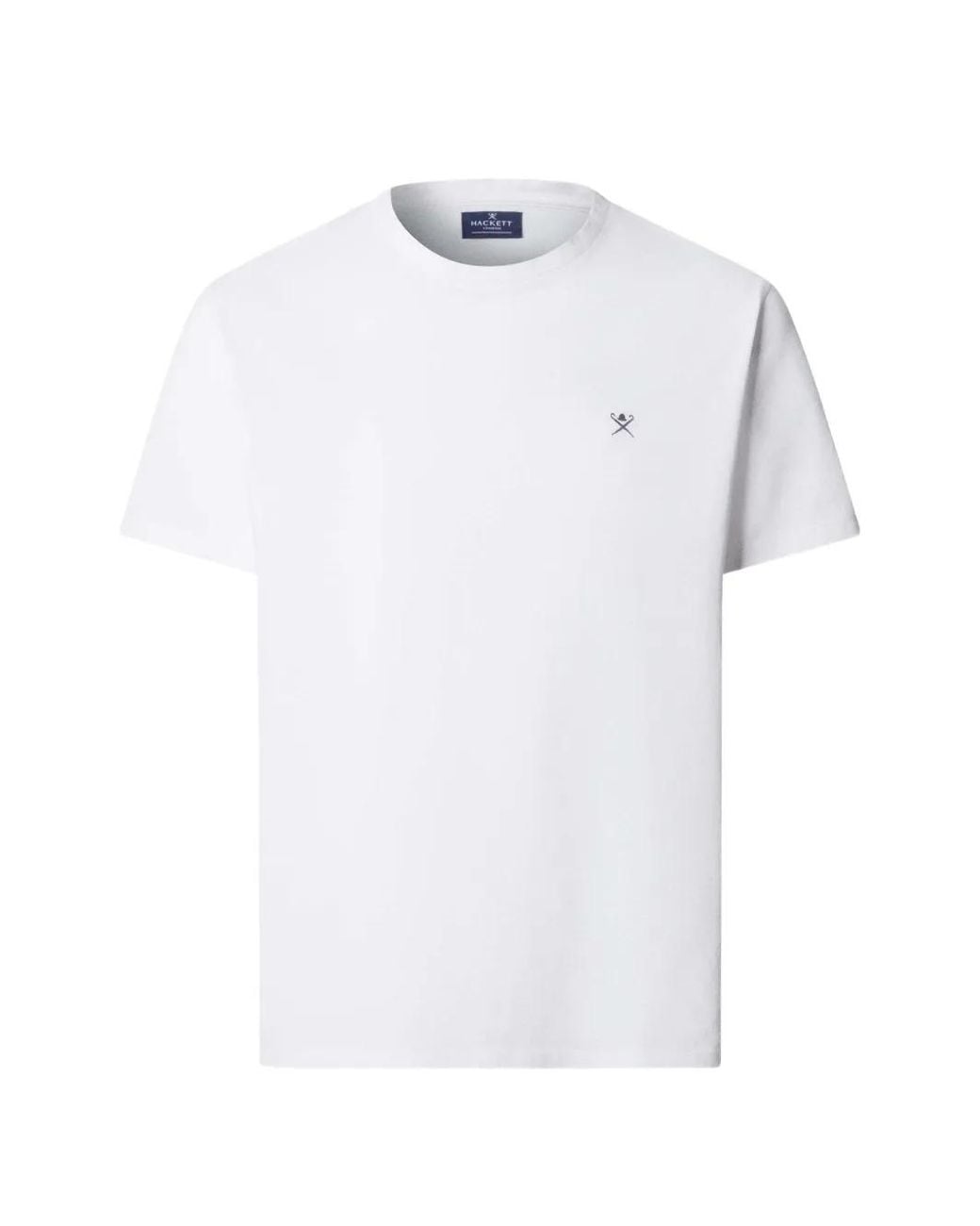 Hackett White Embroidered-Logo T-Shirt for men
