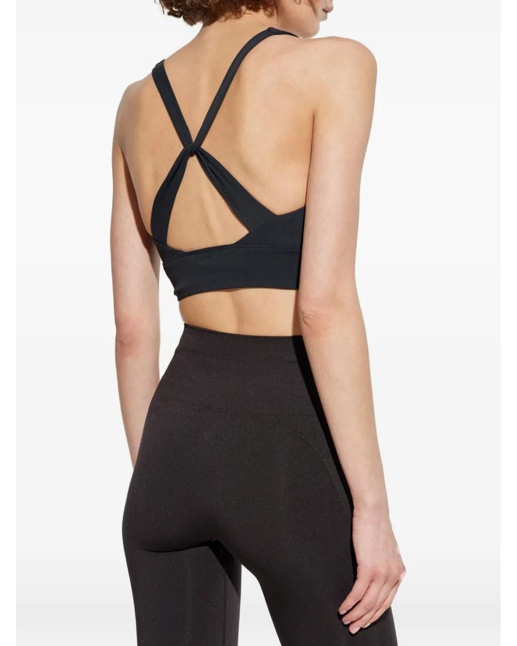 Rethinkit Studios Black Sienna Crossover-Strap Training Top