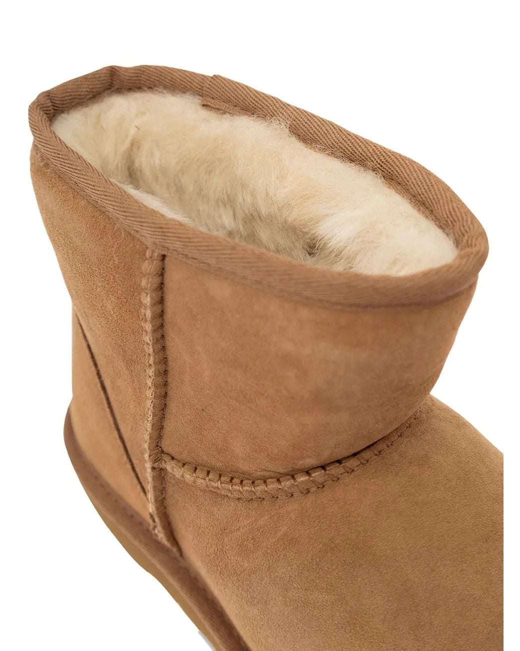 Ugg Brown Logo-Patch Ankle Boots