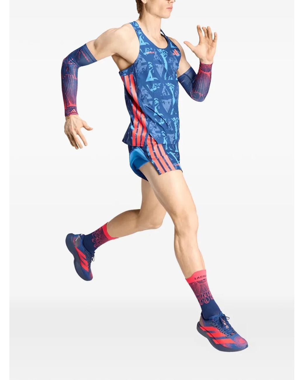 Adidas Blue Adizero Labrum Gel Pocket Shorts for men