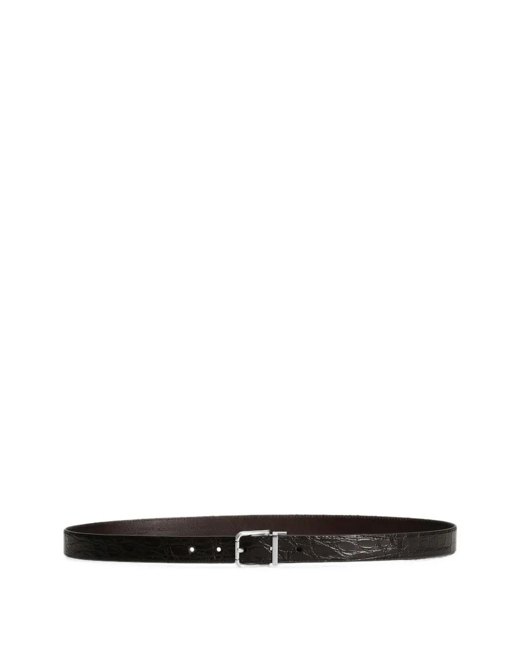 Dolce & Gabbana White Caiman Belt for men