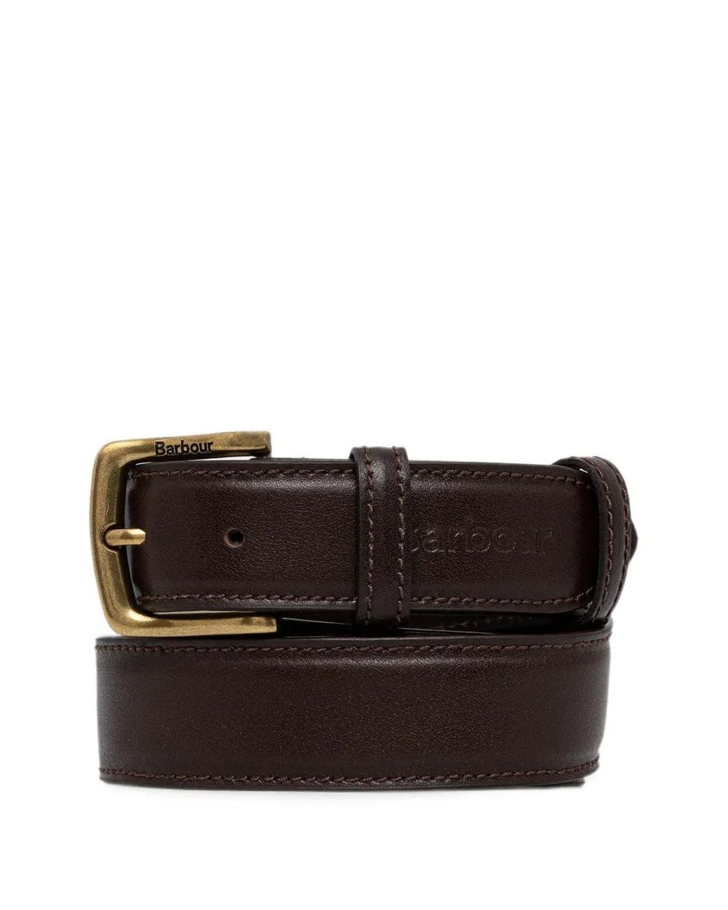 Barbour Black Logo-Debossed Belt for men