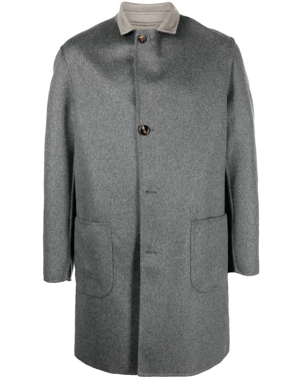 KIRED Gray Parana Single-Breasted Coat for men
