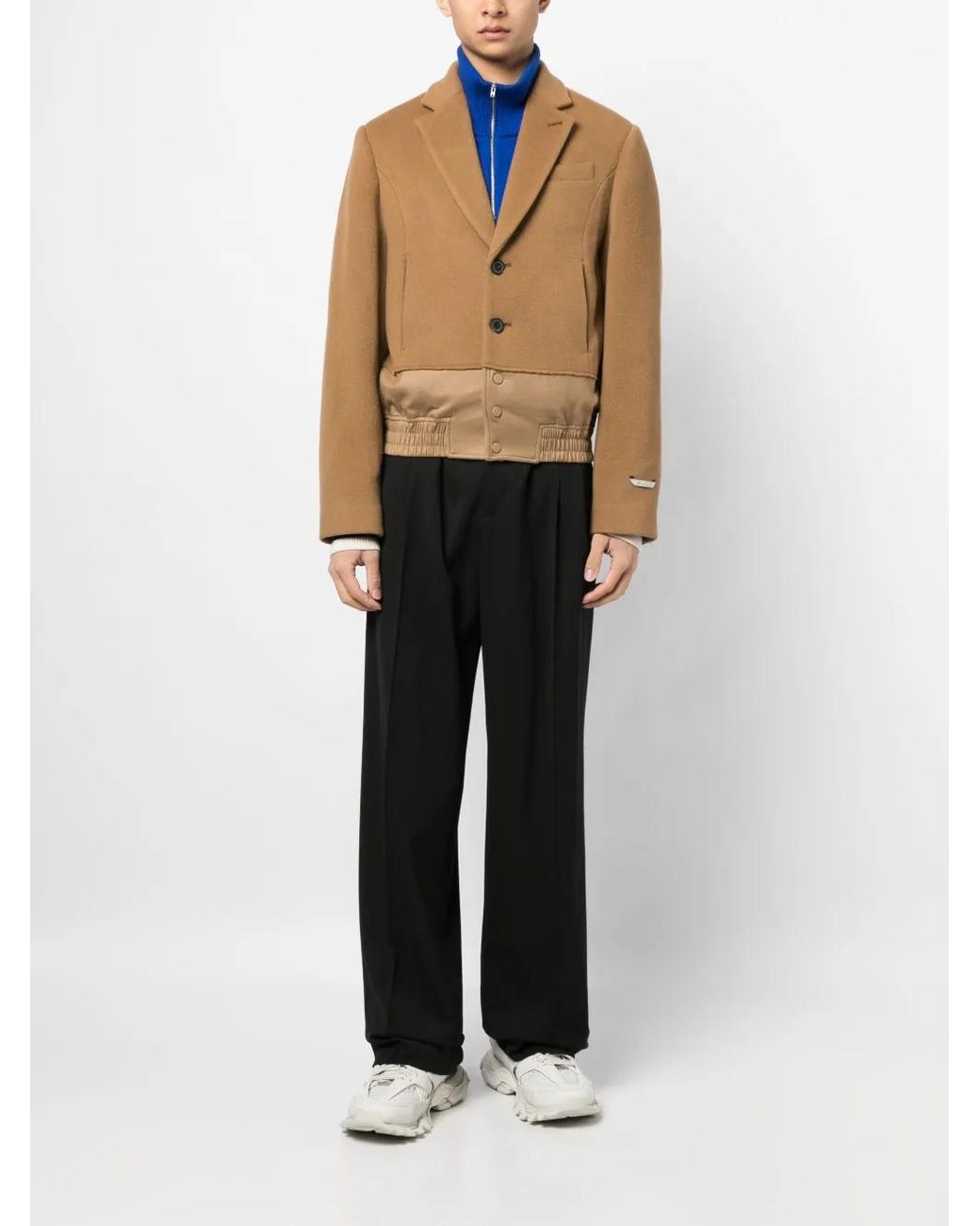 Adererror Natural Layered-Effect Single-Breasted Blazer for men