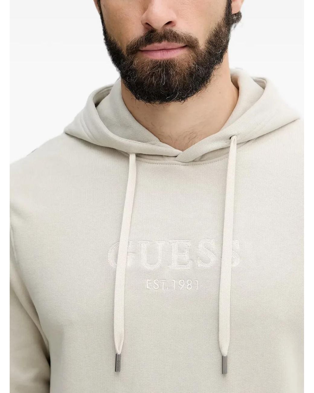 Guess White Hooded Sweatshirt for men