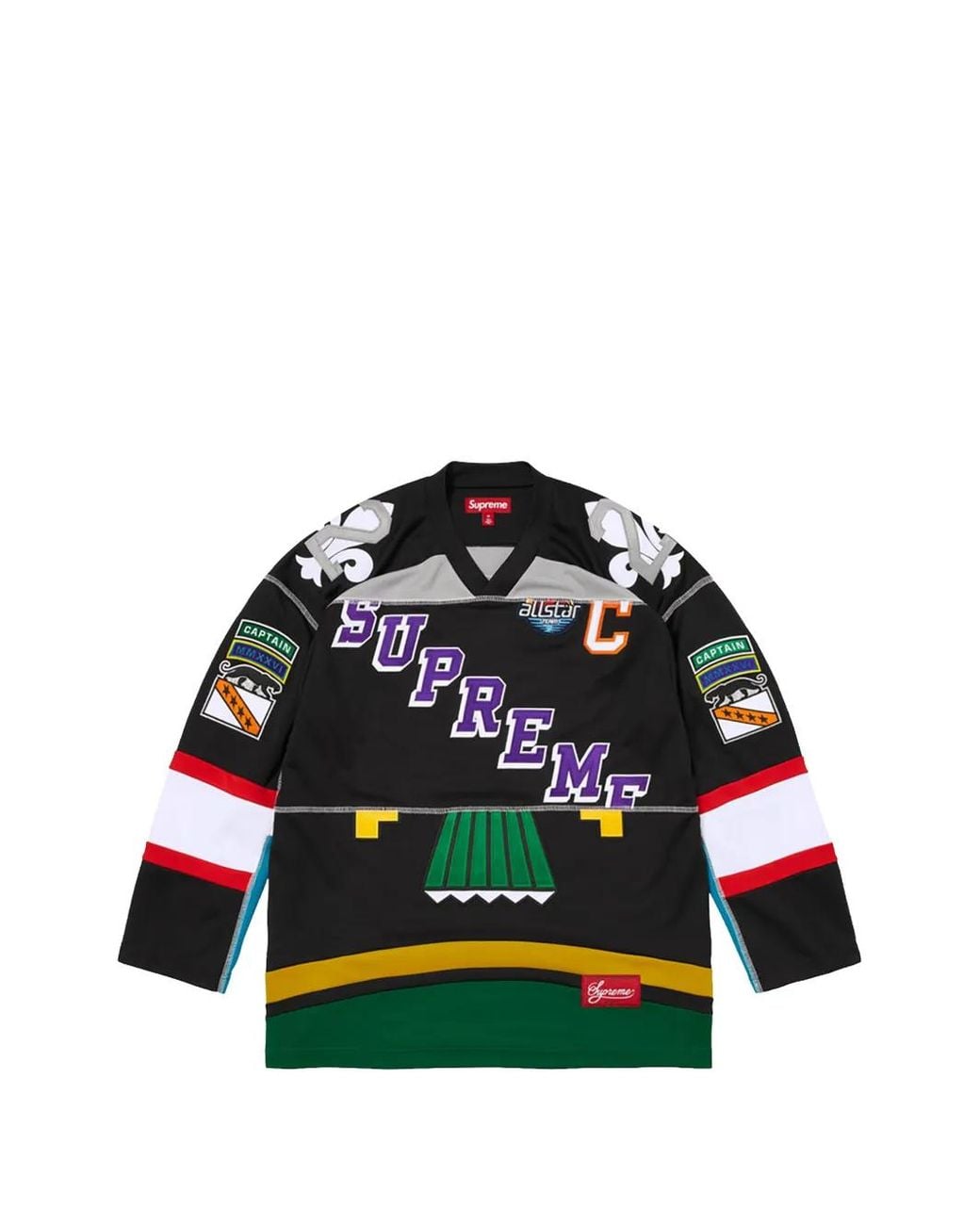 Supreme Paneled Hockey Jersey ジャージ 長袖 S Supreme Paneled Long-Sleeve Hockey Jersey in Black for Men | Lyst UK