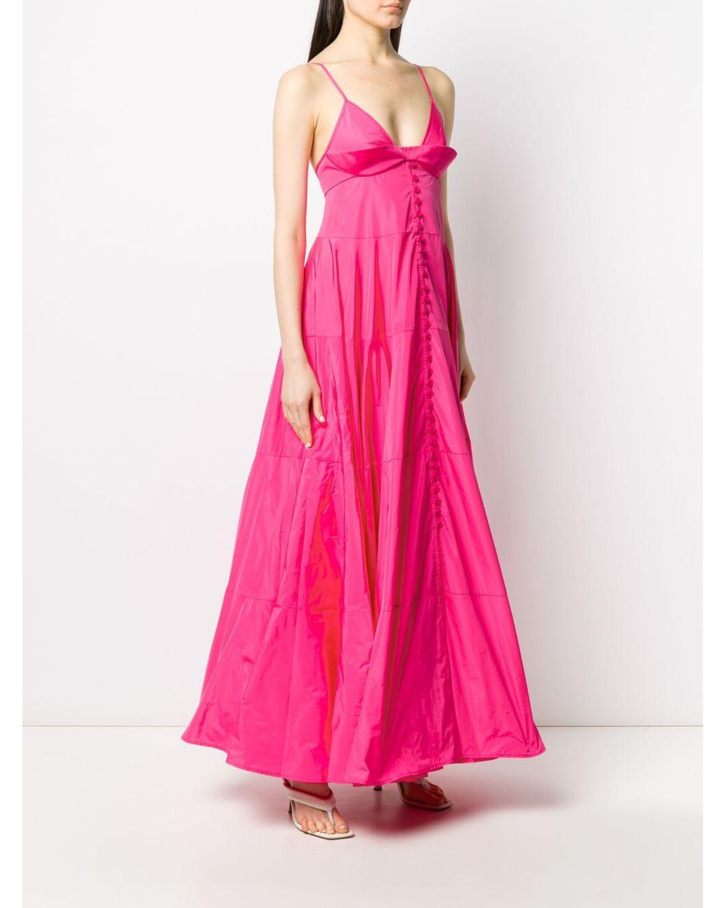 chinese dress ladies Jacquemus La Robe Draggiu Draped Maxi Dress  02HIRE