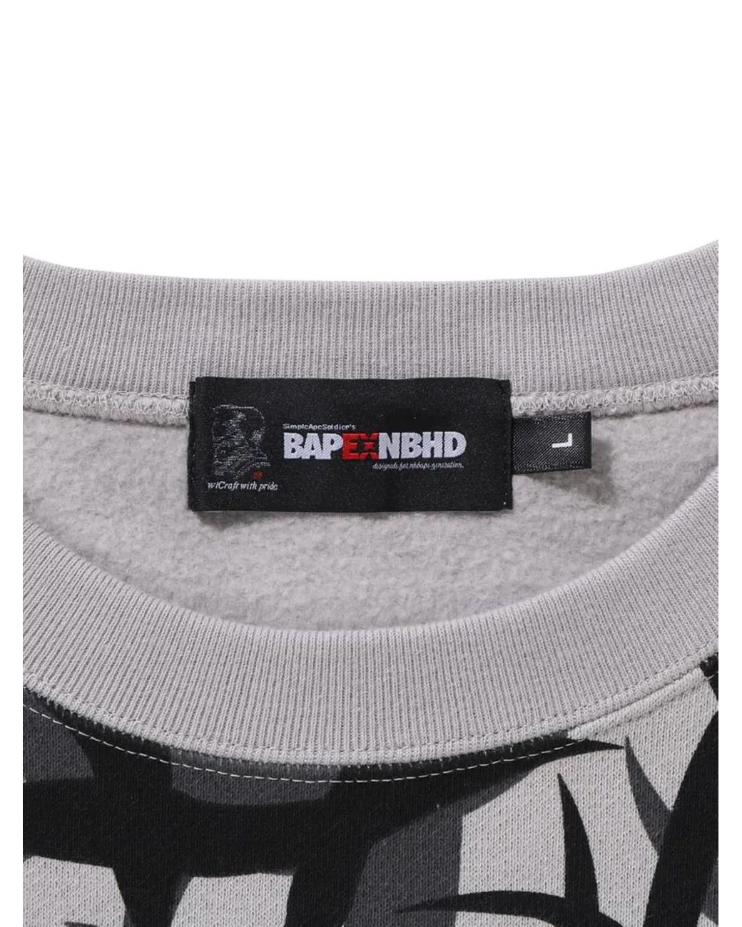 Neighborhood Black Abstract-Pattern Print Crew-Neck Sweatshirt for men