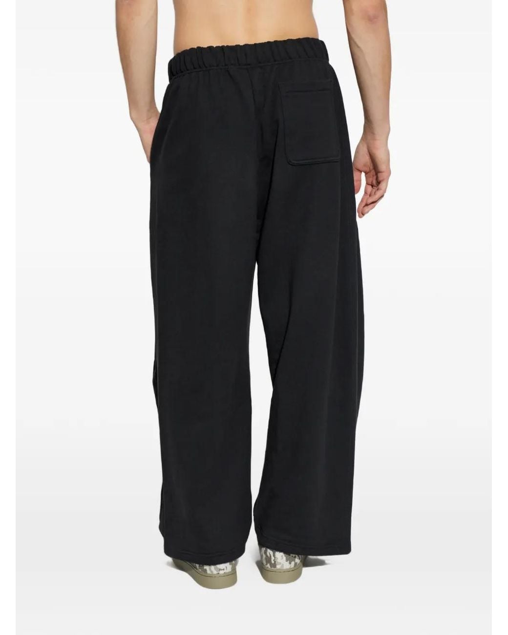 Adidas Black Wide-Leg Track Pants for men