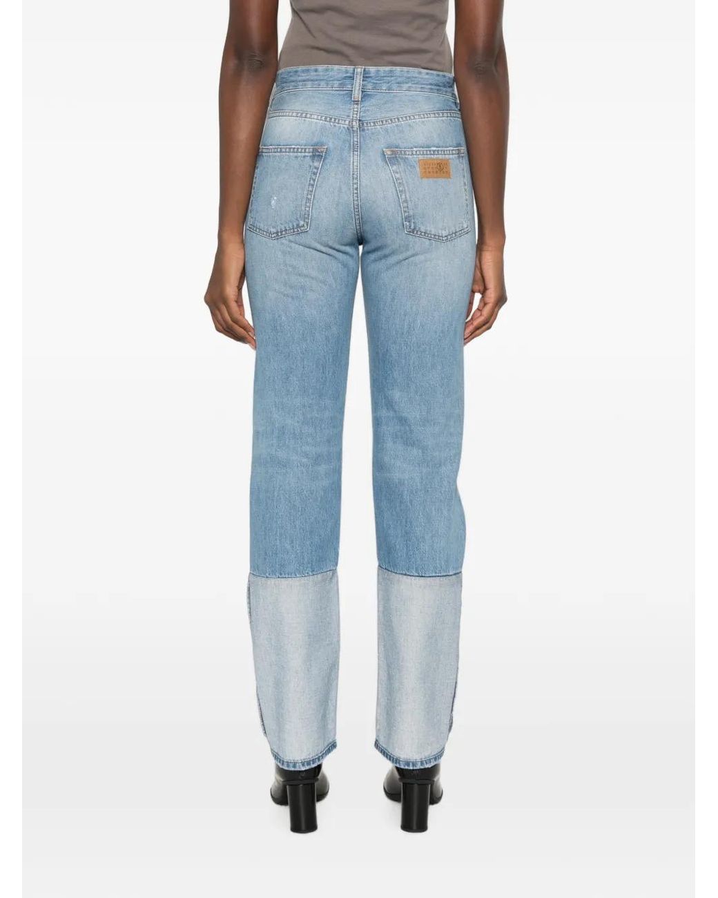 MM6 by Maison Margiela Blue Patchwork Jeans