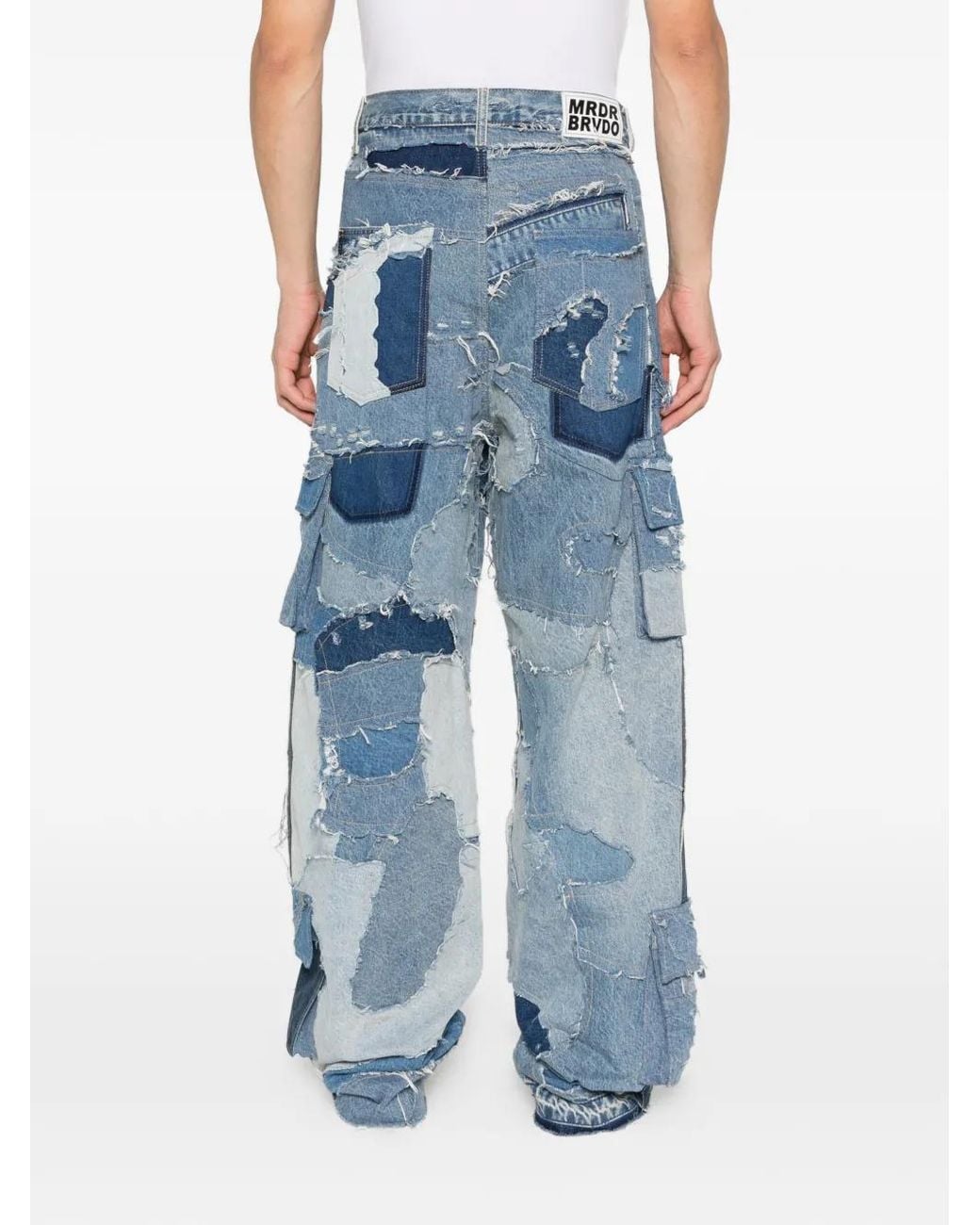 Jean À Design Patchwork Who Decides War pour homme en coloris Blue