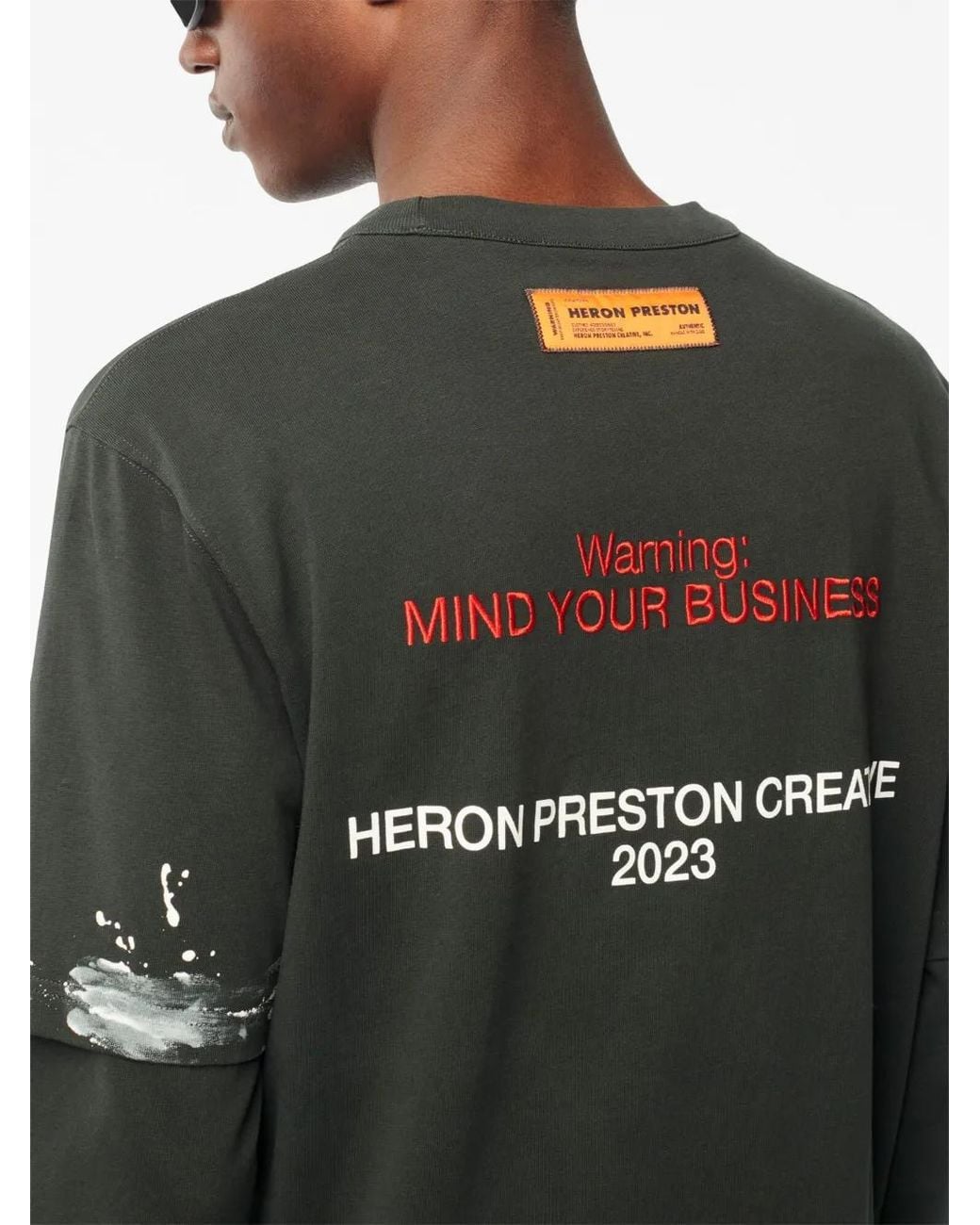 Heron Preston Black H. P.C Security T-Shirt for men