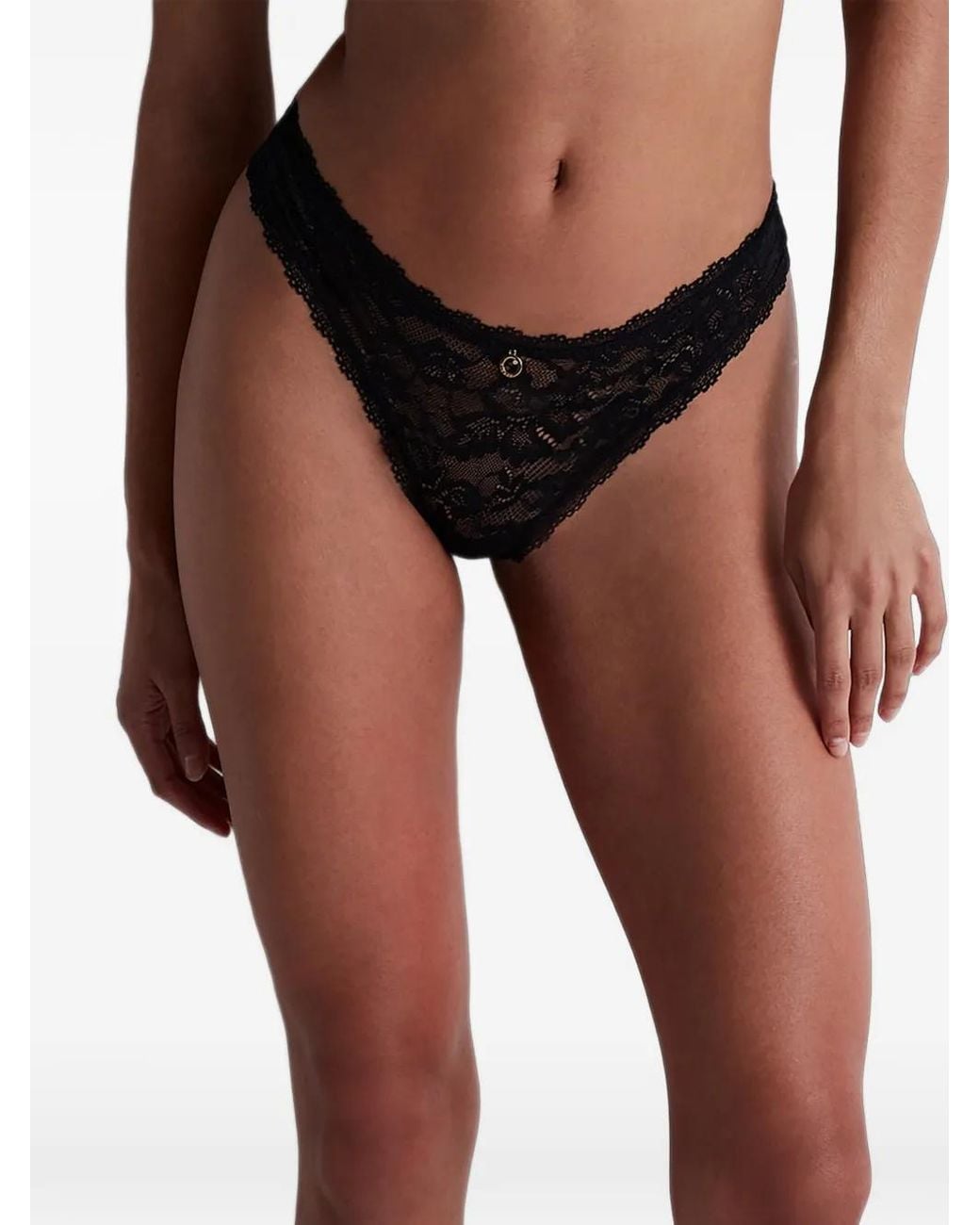 Aubade Black Rosessence Lace Thong