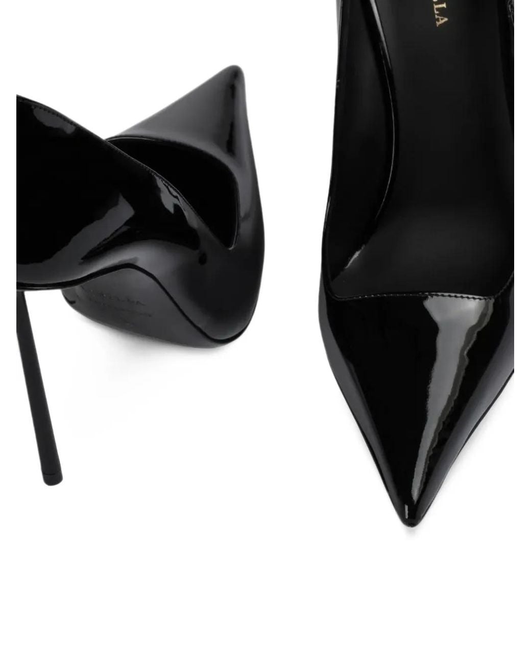Le Silla Black Amelia Patent-Finish Pointed-Toe Pumps