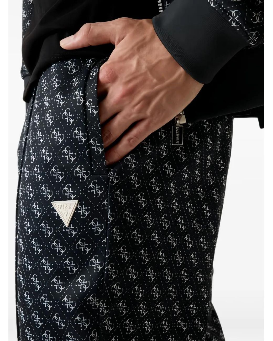 Guess Black Straight Leg Trousers for men